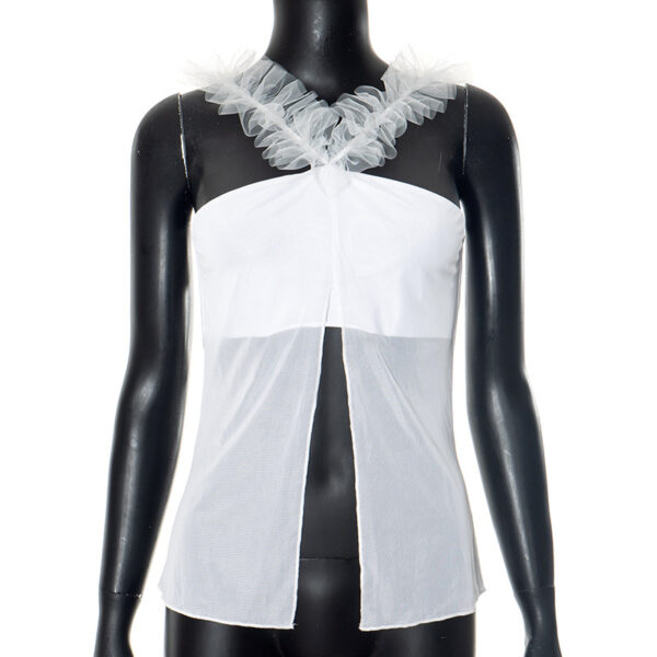European And American Pure Color Split Sexy Off-the-shoulder T-shirt Top - Image 6