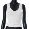 European And American Solid Color And V-neck Pleated Sexy Vest Top For Women - Image 8