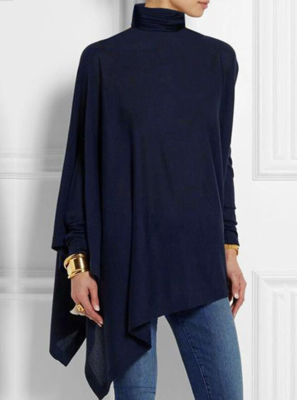 Women's Long Sleeve Turtleneck Irregular T-shirt 3d Printing - Image 4