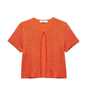 Versatile Casual Fashion Loose Beads Decoration Knitted Top