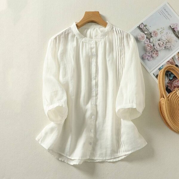 Top Stand Collar Casual Simple Loose - Image 4