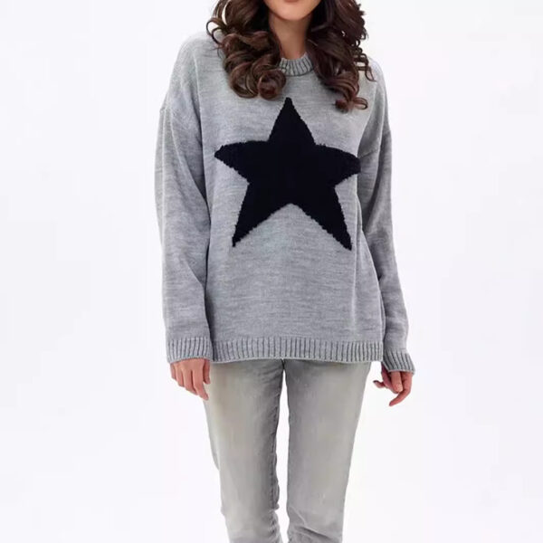 Women's Sweater Pullover Round Neck Thread - Image 2