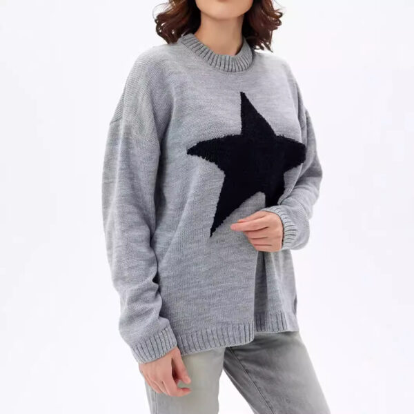 Women's Sweater Pullover Round Neck Thread - Image 4