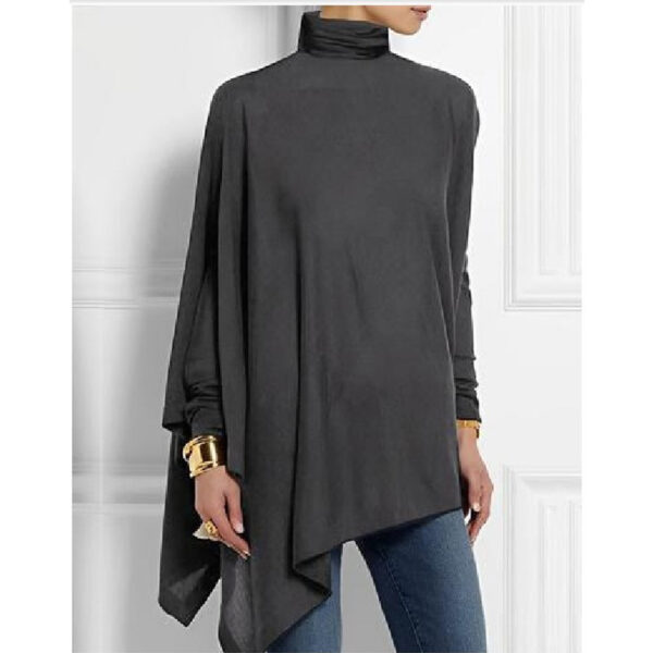 Women's Long Sleeve Turtleneck Irregular T-shirt 3d Printing - Image 3