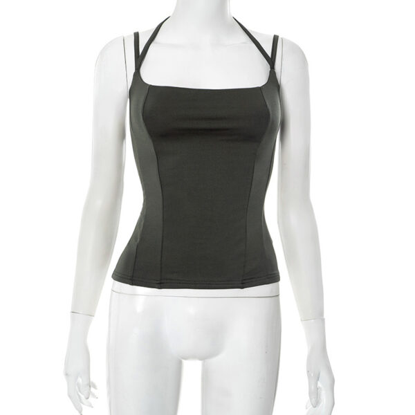 Slim-fit Strapless Double-rope Ripped Vest Top For Women - Image 8