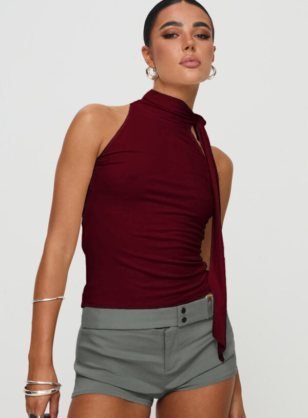 Women's Turtleneck Bundle Ribbon T-shirt Top - Image 9
