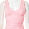 European And American Solid Color And V-neck Pleated Sexy Vest Top For Women - Image 6
