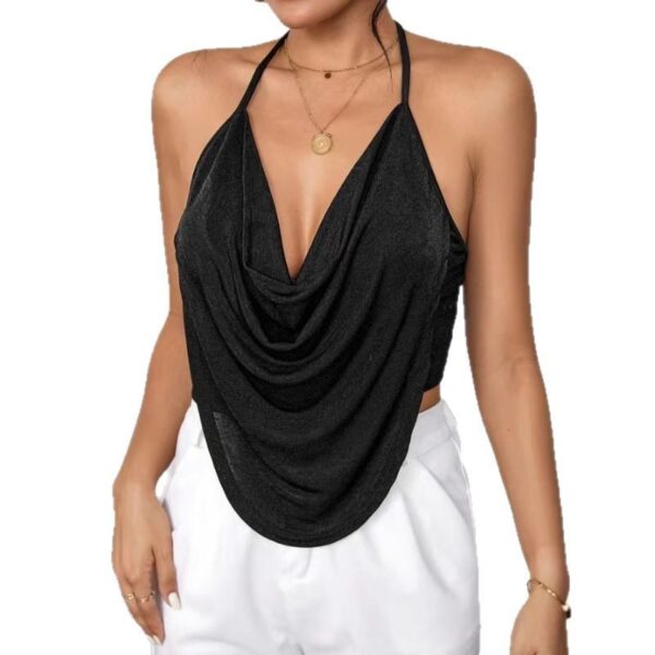 Women's Camisole Solid Color Fashion Low Collar - Image 5