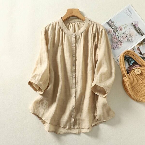 Top Stand Collar Casual Simple Loose - Image 5