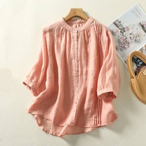 Top Stand Collar Casual Simple Loose - Image 2