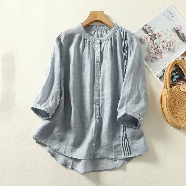 Top Stand Collar Casual Simple Loose - Image 3