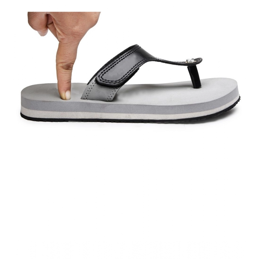 Generic Unisex Rubber Lightweight T-Style Slippers (Grey) - Image 3