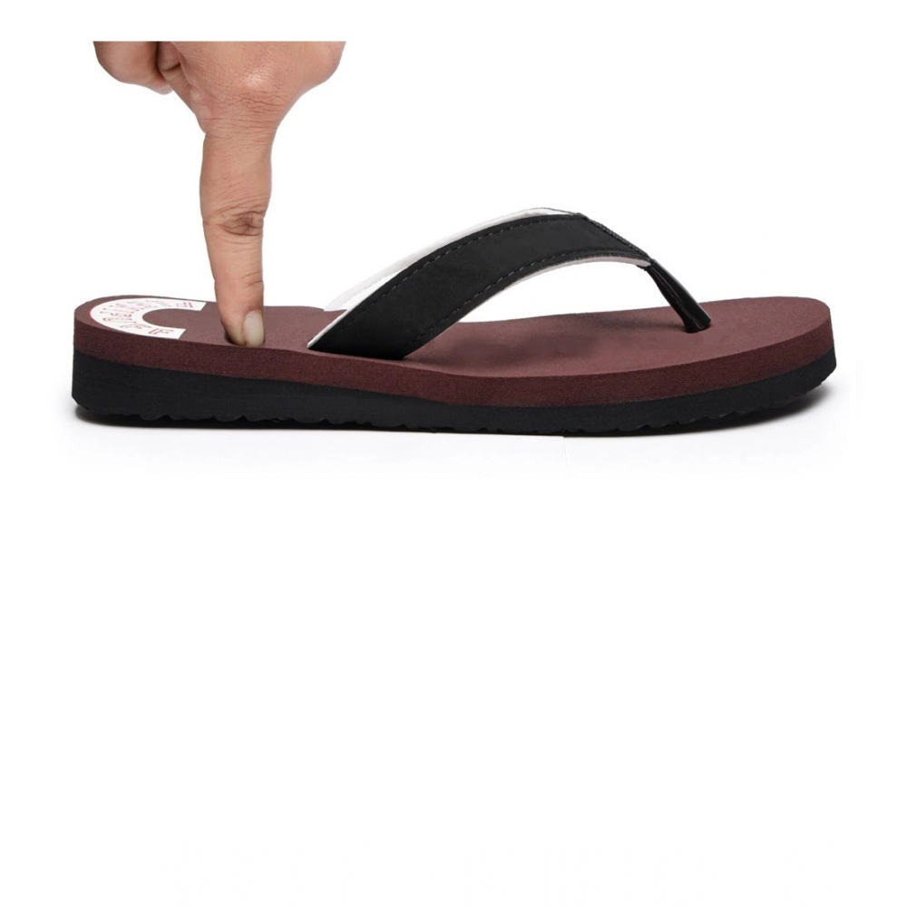 Generic Unisex Rubber Comfortable Orthopedic Doctor Slipper and Flip Flops (Maroon) - Image 2
