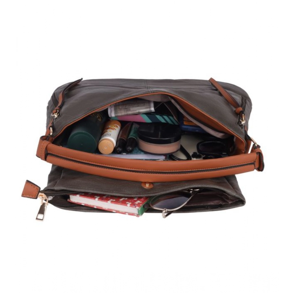 Generic Women's Faux Leather Solid Sling Bag (Green) - Image 2