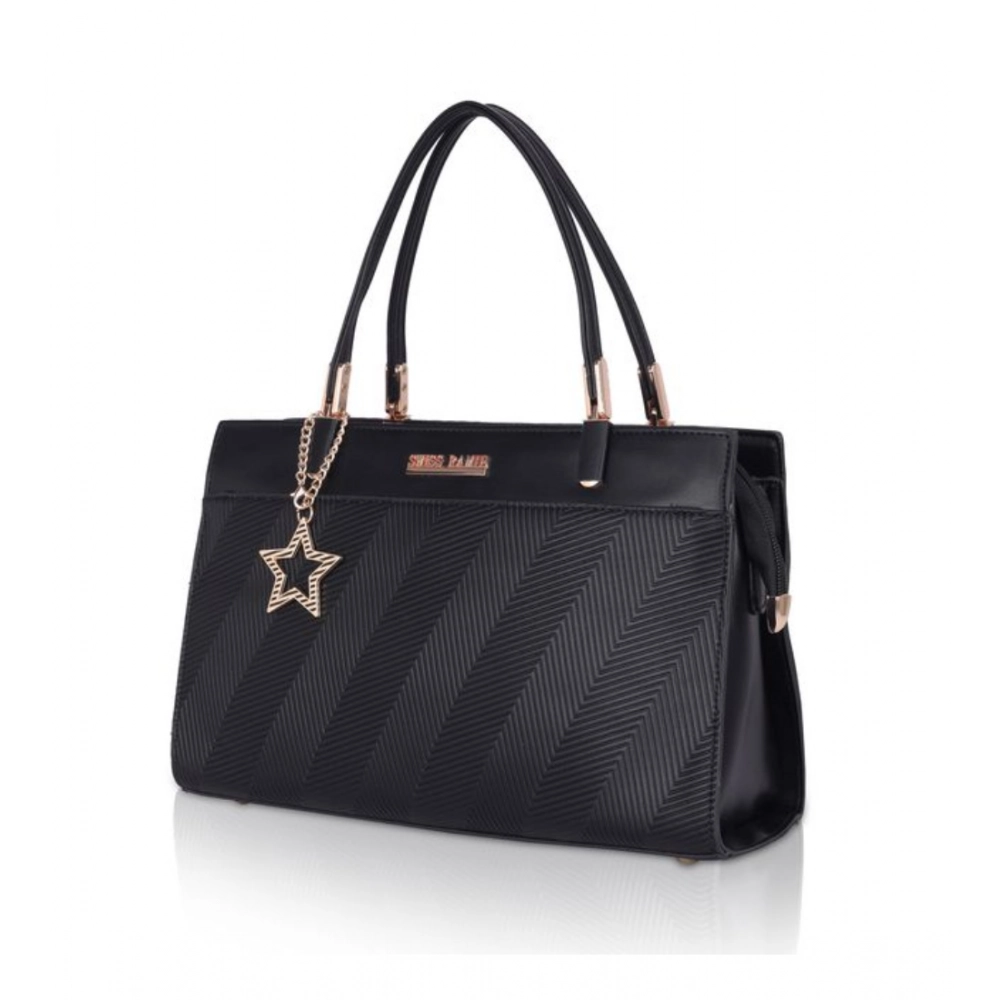 Generic Women's Faux Leather Textured Adjustable Long Belt Handbag (Black) - Image 4