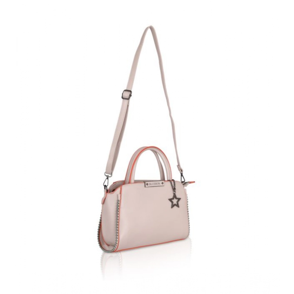 Generic Women's Faux Leather Metal Beads Handbag (Khaki) - Image 2