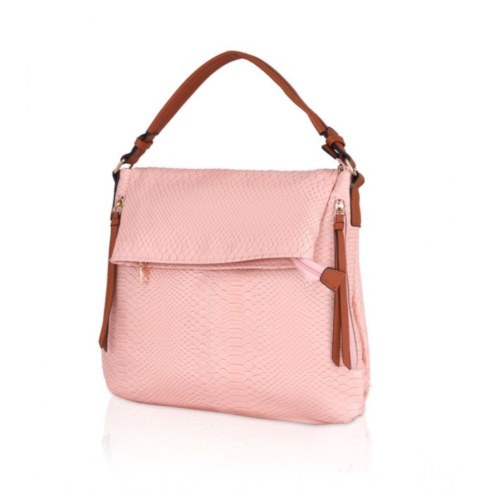Generic Women's Faux Leather Textured Sling Bag (Pink) - Image 6