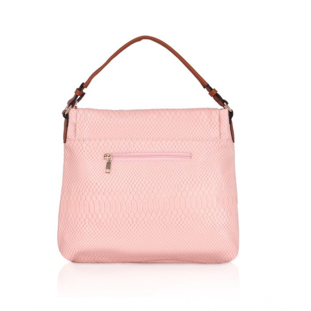 Generic Women's Faux Leather Textured Sling Bag (Pink) - Image 4