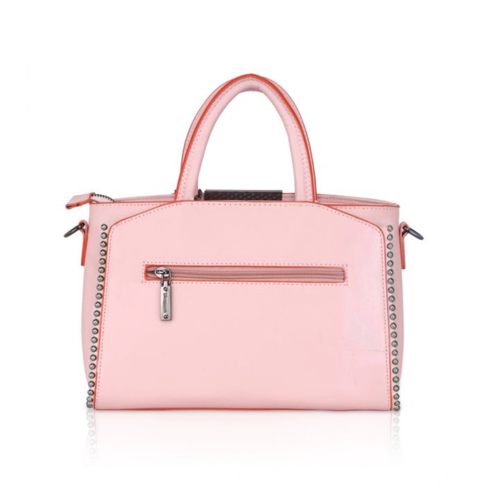 Generic Women's Faux Leather Metal Beads Handbag (Pink) - Image 6
