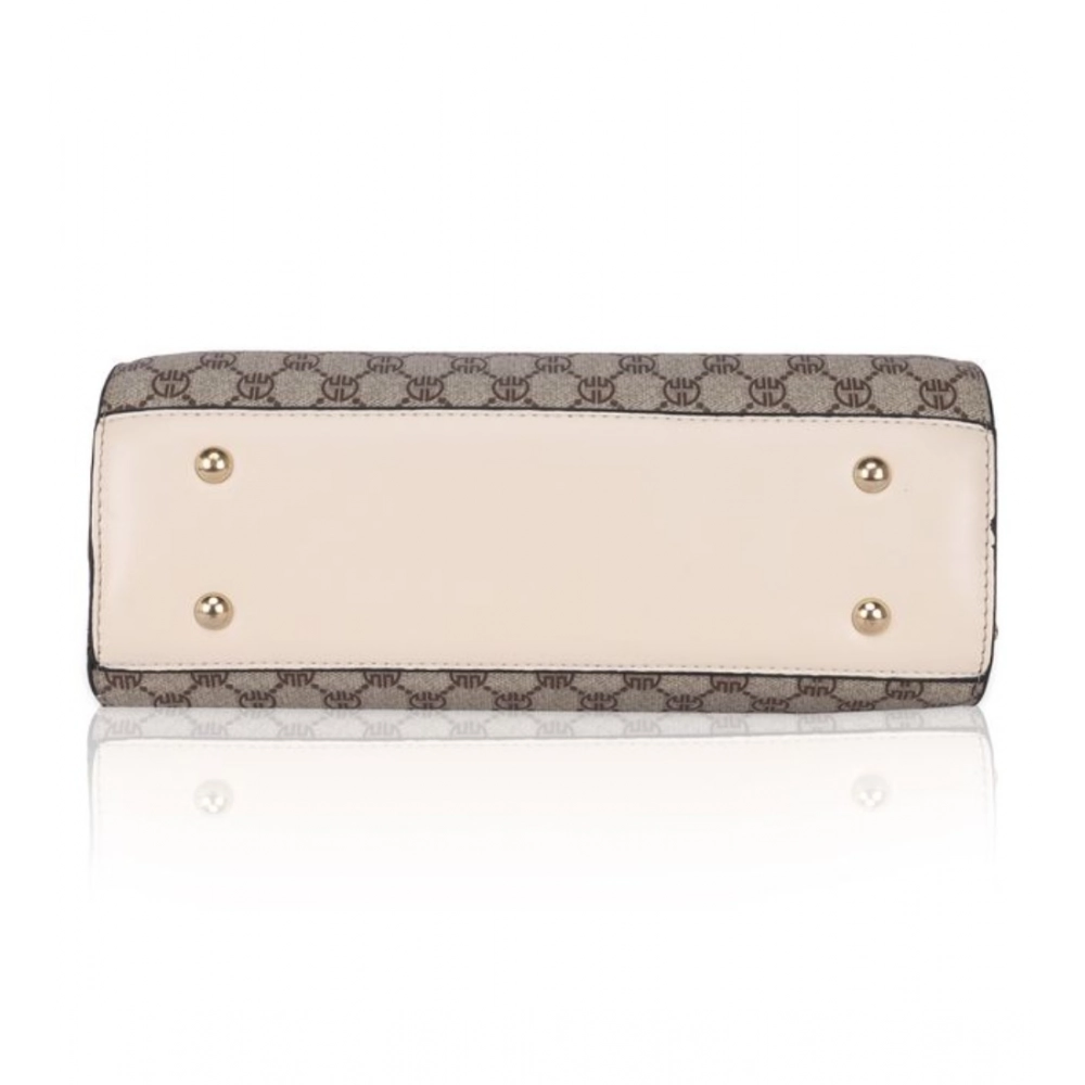 Generic Women's Faux Leather Printed Handbag (Beige) - Image 3