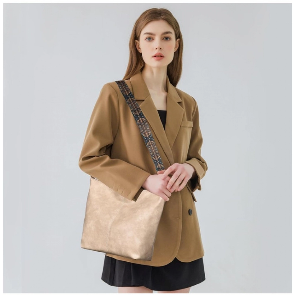Generic Women's PU Leather Zipper Handbag (Beige) - Image 3