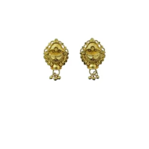 Generic Women's Pack of_2 Brass Gold-Plated Earrings (Gold)