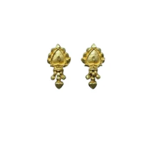 Generic Women's Pack of_2 Brass Gold-Plated Earrings (Gold)
