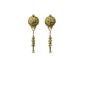 Generic Women's Pack of_2 Brass Gold-Plated Earrings (Gold)