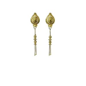 Generic Women's Pack of_2 Brass Gold-Plated Earrings (Gold)