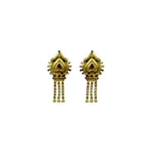 Generic Women's Pack of_2 Brass Gold-Plated Earrings (Gold)
