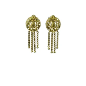 Generic Women's Pack of_2 Brass Gold-Plated Earrings (Gold)