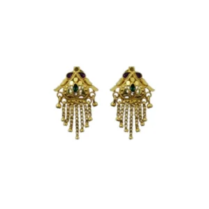 Generic Women's Pack of_2 Brass Gold-Plated Earrings (Gold)
