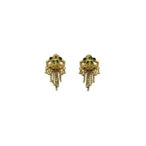 Generic Women's Pack of_2 Brass Gold-Plated Earrings (Gold)