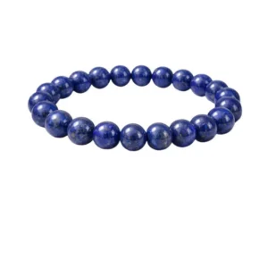 Generic Natural Crystal 8mm Lapis Lazuli Bracelet (Dark Purple)