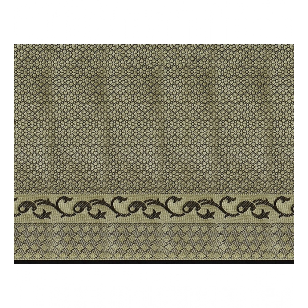 Generic Women's Jacquard Woven Saree With Unstitched Blouse 5.5Mtr (Red) - Image 2