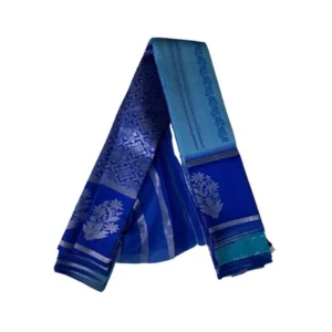 Generic Women's Soft Silk Wooven Saree With Unstitched Blouse 5.5Mtr (Royal Blue)