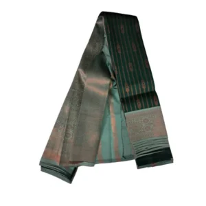 Generic Women's Soft Silk Wooven Saree With Unstitched Blouse 5.5Mtr (Green)